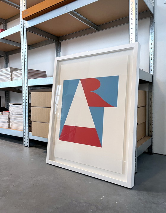 Image 1 of Serigrafia "Art", dal portfolio "The American Dream" di Robert Indiana. Incorniciata.