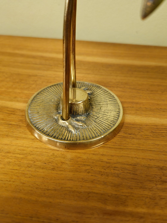 Image 1 of Vintage Brass Bird Crane Heron