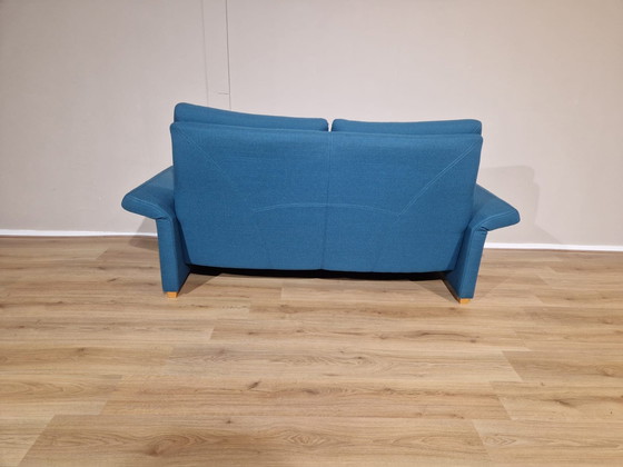 Image 1 of Prominent T505 Blue Fabric 2 seater Adjustable Sofa