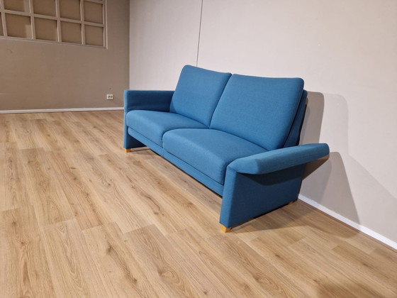 Image 1 of Prominent T505 Blue Fabric 2 seater Adjustable Sofa