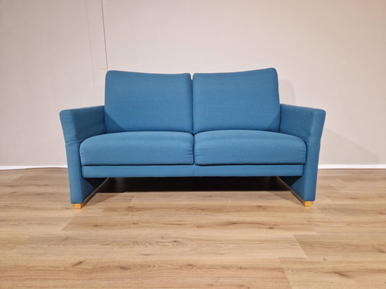 Image 1 of Prominent T505 Blue Fabric 2 seater Adjustable Sofa