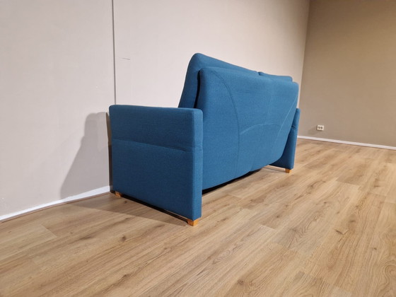 Image 1 of Prominent T505 Blue Fabric 2 seater Adjustable Sofa