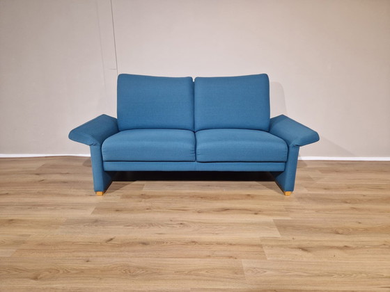 Image 1 of Prominent T505 Blue Fabric 2 seater Adjustable Sofa