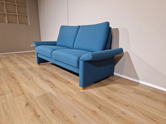 Image 1 of Prominent T505 Blue Fabric 2 seater Adjustable Sofa