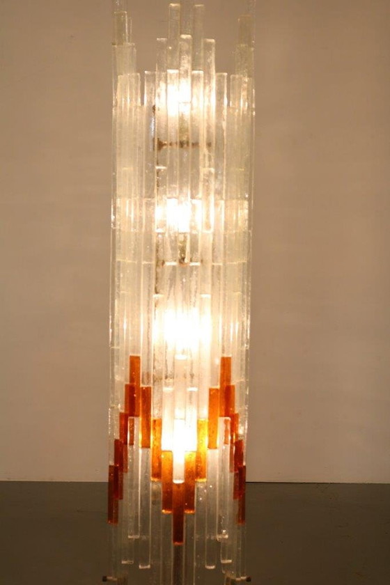 Image 1 of Glass Floor Lamp by Poliarte, Italy 1960