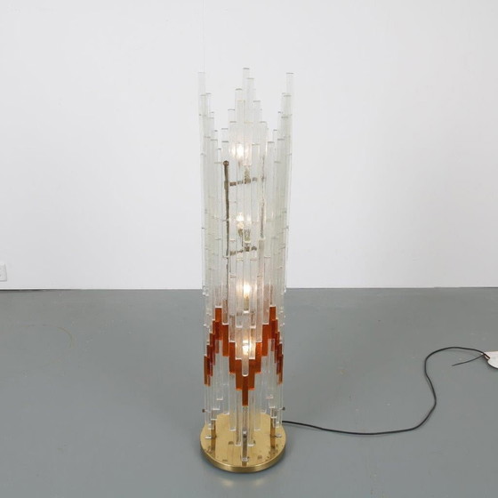 Image 1 of Glass Floor Lamp by Poliarte, Italy 1960