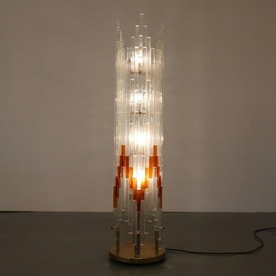 Image 1 of Glass Floor Lamp by Poliarte, Italy 1960