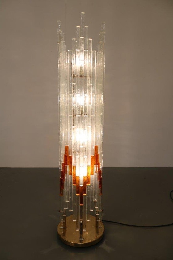 Image 1 of Glass Floor Lamp by Poliarte, Italy 1960