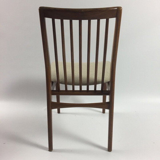 Image 1 of Set of 4 Dutch Walnut Dining Chairs - 1960s