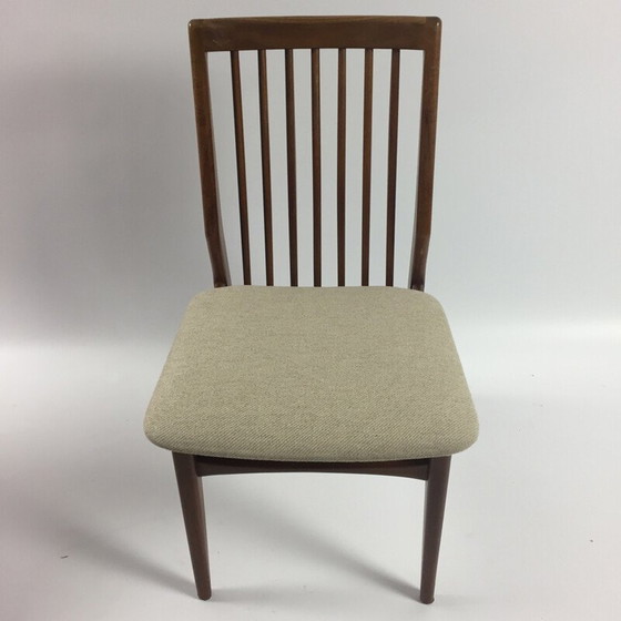 Image 1 of Set of 4 Dutch Walnut Dining Chairs - 1960s