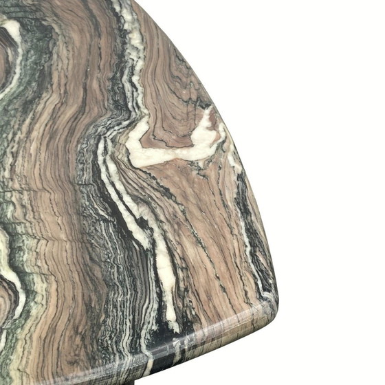 Image 1 of Italian Cipollino Marble Kidney Oval Side Table, 1970S