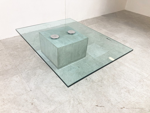 Table basse en béton de Saporiti 1970