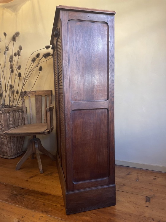 Image 1 of Shuttered filing cabinet Classeur Oak Period 1900 French