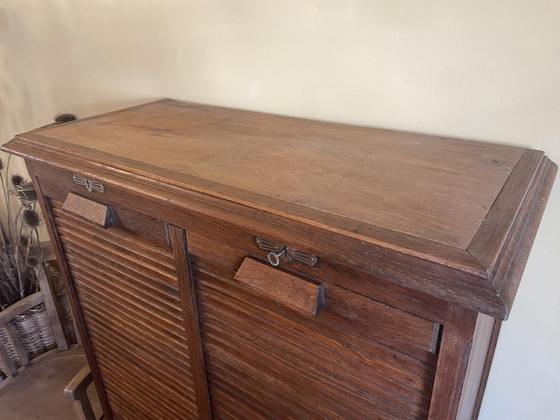 Image 1 of Shuttered filing cabinet Classeur Oak Period 1900 French