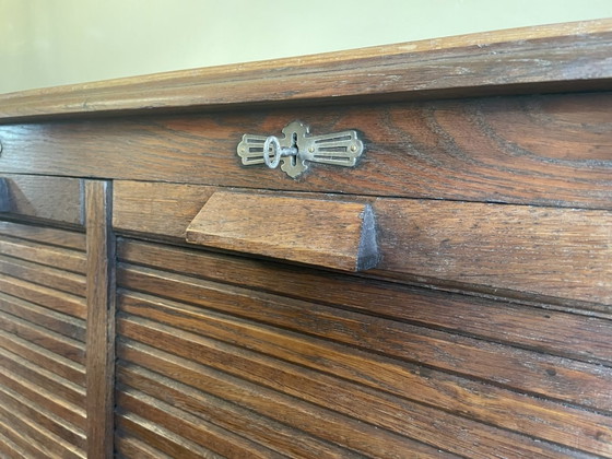 Image 1 of Shuttered filing cabinet Classeur Oak Period 1900 French