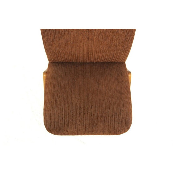 Image 1 of Vintage beech and fabric armchair by Bengt Ruda for Nordiska Kompaniet, Sweden 1950