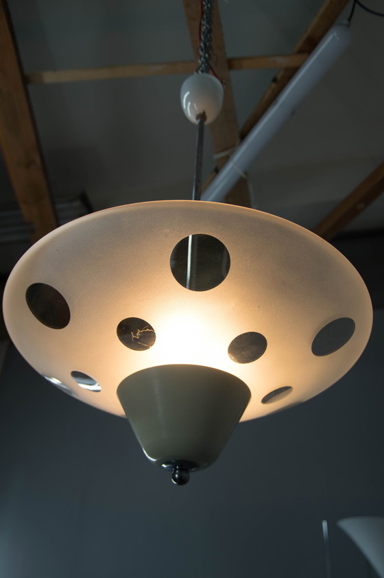 Image 1 of Bauhaus Chandelier By Napako, 1940S