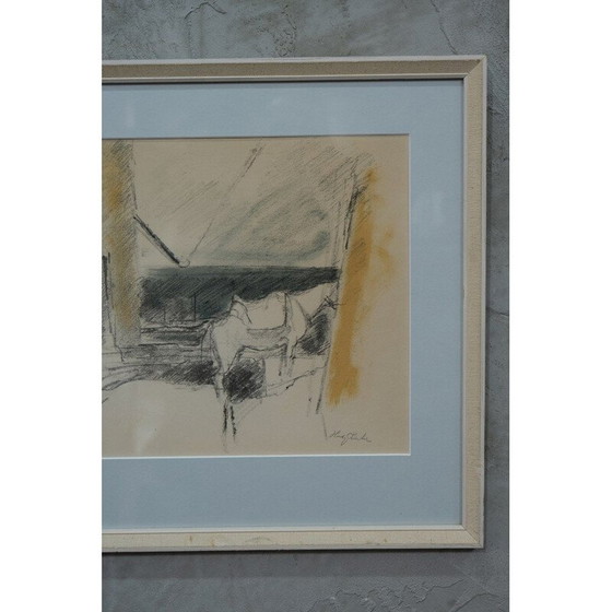 Image 1 of Litografia a colori d'epoca di Hugo Zuhr, 1960