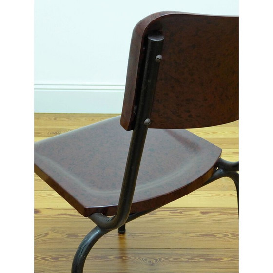 Image 1 of Mid century set of 4 chairs in bakelite and metal, René HERBST - 1940s