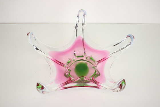 Image 1 of Bohemian Art Glass Bowl By Josef Hospodka, 1960'S