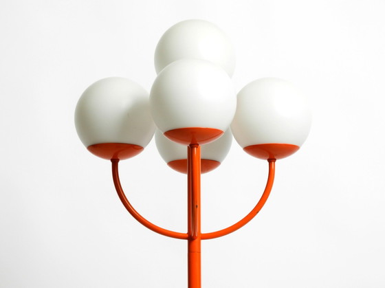 Image 1 of Original 1960S Orange Floor Lamp In Space Age Design By Kaiser Leuchten