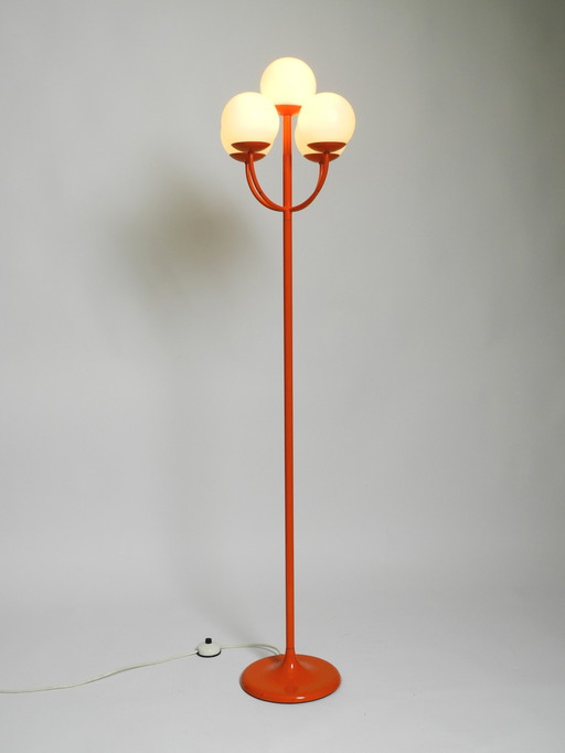 Original 1960S Orange Floor Lamp In Space Age Design By Kaiser Leuchten