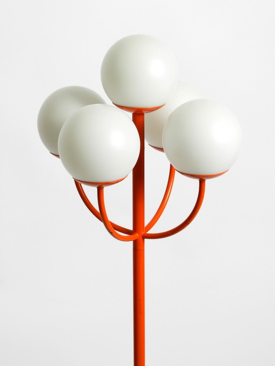 Image 1 of Original 1960S Orange Floor Lamp In Space Age Design By Kaiser Leuchten