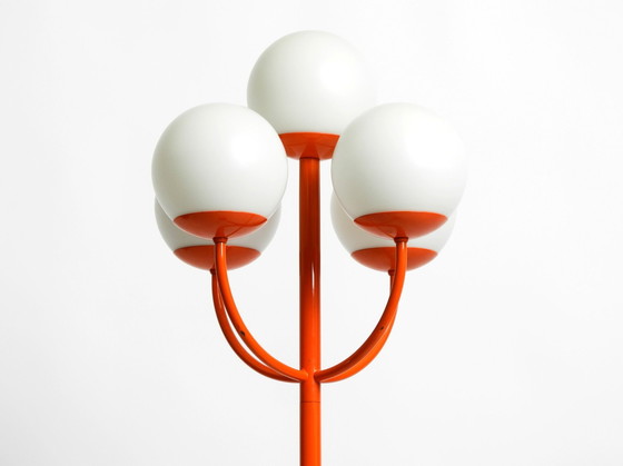 Image 1 of Original 1960S Orange Floor Lamp In Space Age Design By Kaiser Leuchten