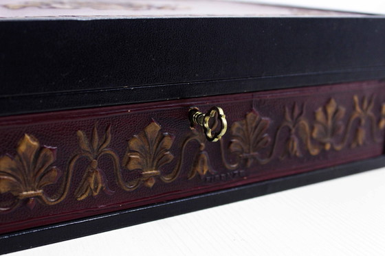 Image 1 of Scatola in pelle in stile Art Nouveau, Italia 1970