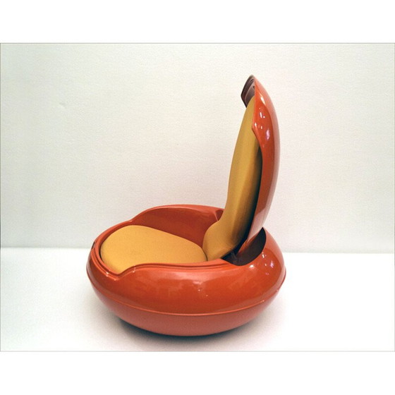 Image 1 of Vintage Egg plastic armchair and fabric cushion by Peter Ghyczy, 1960