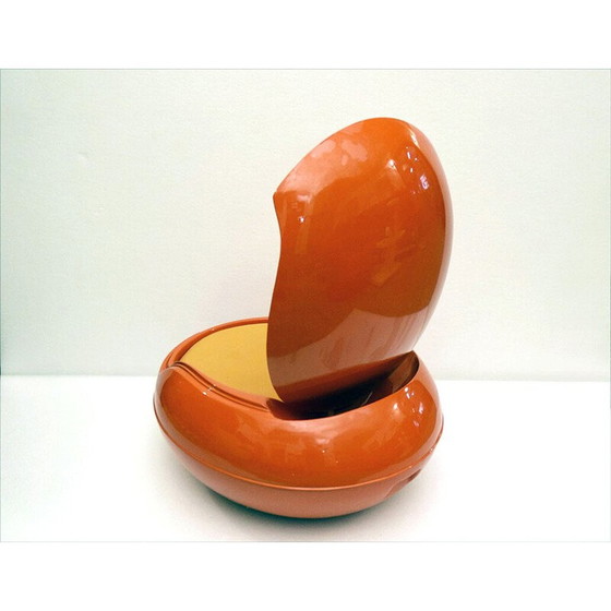 Image 1 of Vintage Egg plastic armchair and fabric cushion by Peter Ghyczy, 1960
