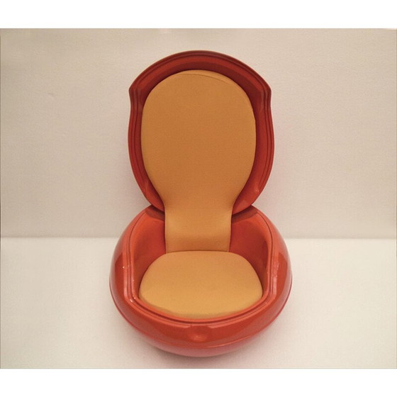 Image 1 of Vintage Egg plastic armchair and fabric cushion by Peter Ghyczy, 1960