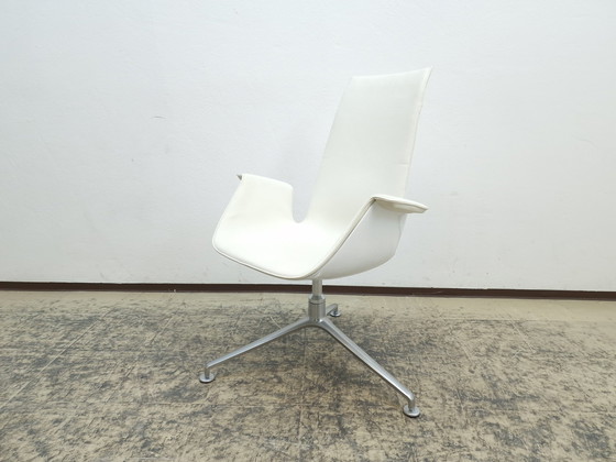 Image 1 of Walter Knoll Fk 6725 Set 8X designer leather armchair swivel chair