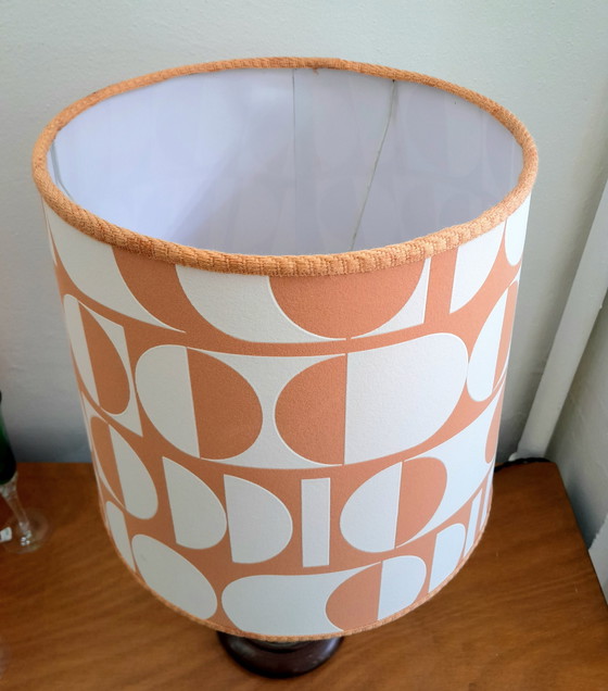 Image 1 of Vintage marble lamp with handmade shade