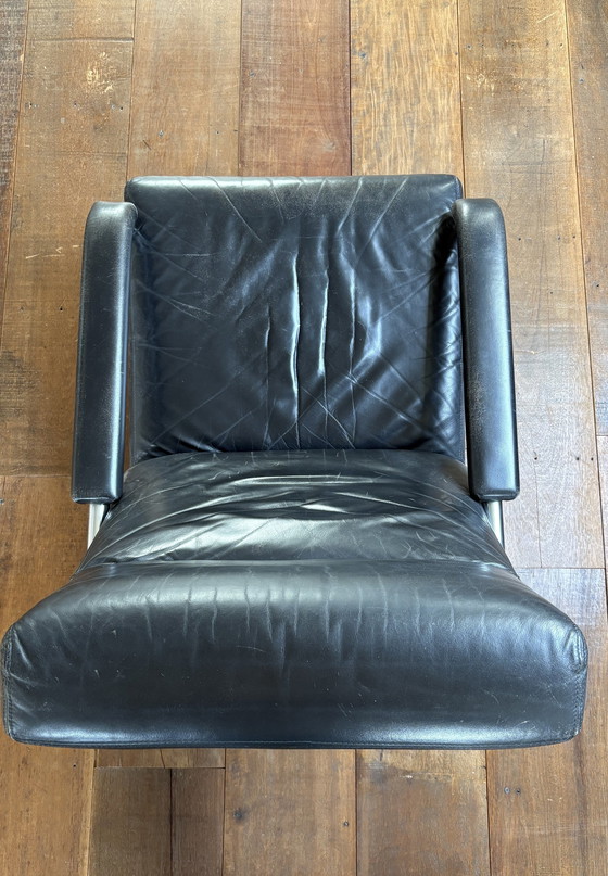 Image 1 of Jan Des Bouvrie Black Leather Armchair 4750