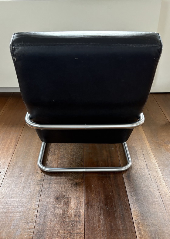 Image 1 of Jan Des Bouvrie Black Leather Armchair 4750