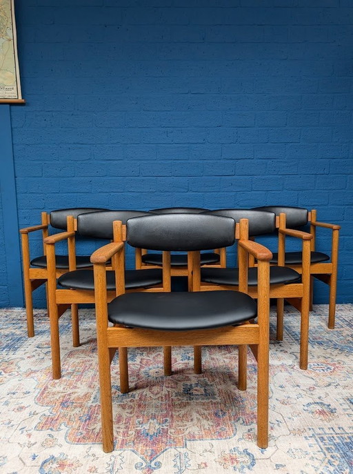 6X Vintage Danish Design Chairs, Model J86, Fdb Møbler