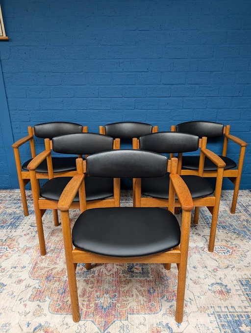 6X Vintage Danish Design Chairs, Model J86, Fdb Møbler