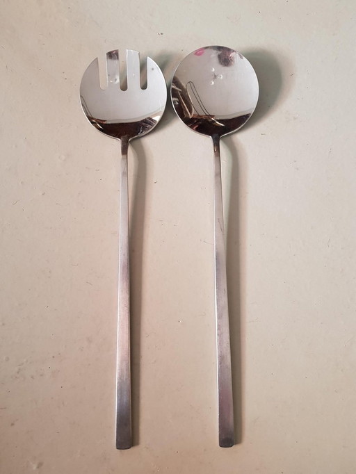 2X German Salad Servers By Wilhelm Braun-Feldweg For Herosil