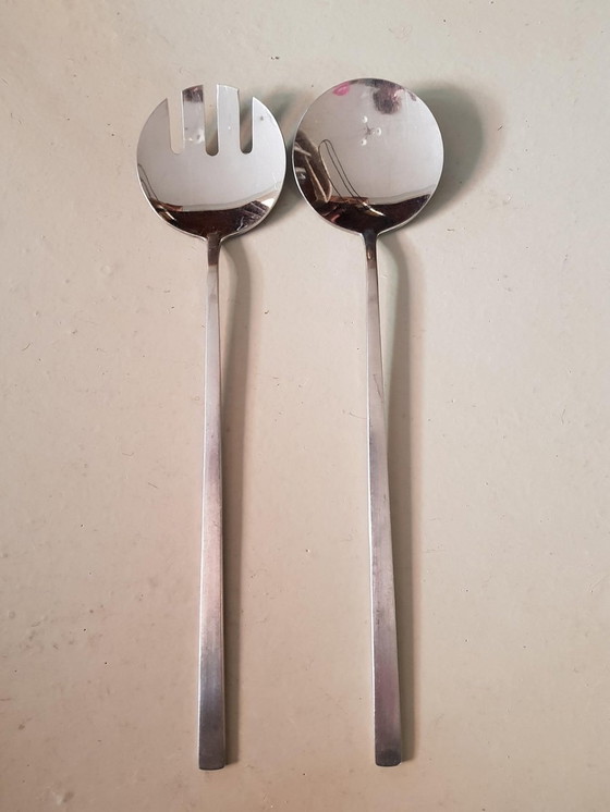 Image 1 of 2X German Salad Servers By Wilhelm Braun-Feldweg For Herosil