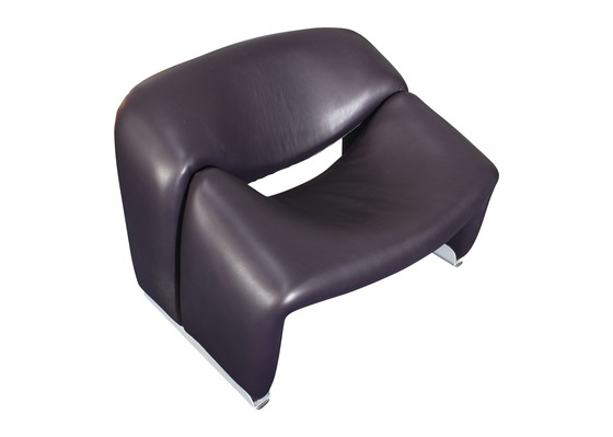 Image 1 of Pierre Paulin F598 Groovy Armchair for ARTIFORT in Purple Leather – Netherlands, 1972