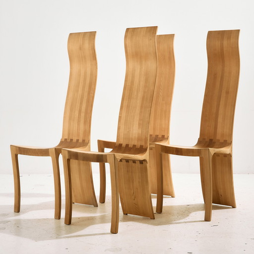 Mk10620 Kragenæs Solid Ash Dining Chair By Walther Nielsen, Set Of 4