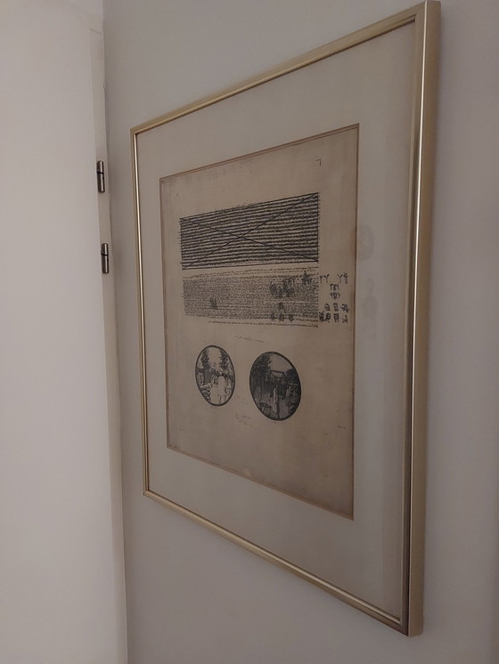 Image 1 of Etching Aad Van Houwelingen - Notes On Two Circles