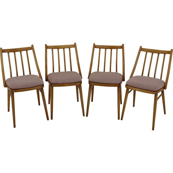 Image 1 of Set of 4 vintage beech chairs by Antonin Suman, 1970s
