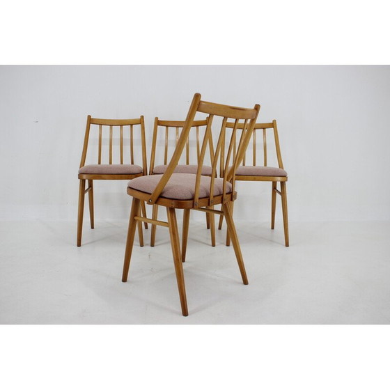 Image 1 of Set of 4 vintage beech chairs by Antonin Suman, 1970s