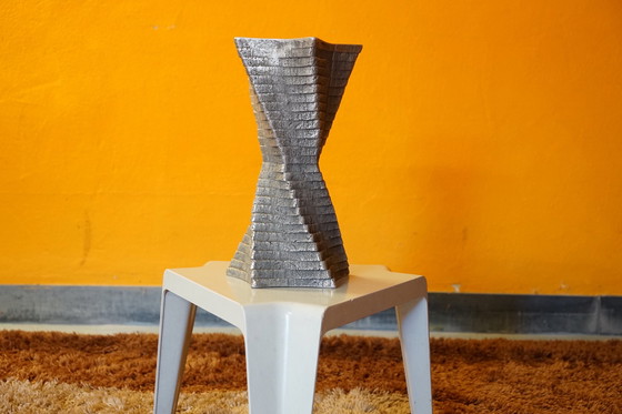Image 1 of Vase de sol sculptural vintage en aluminium massif, Allemagne, années 1960