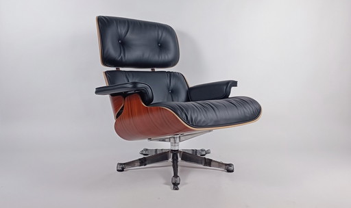 Vitra Eames Lounge Chair + Ottoman Santos Palisander Nero Premium Leahter