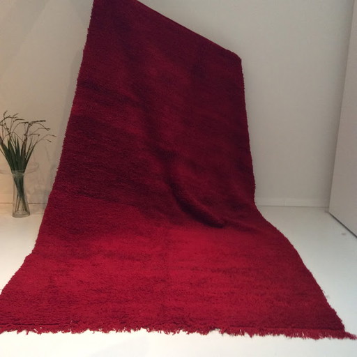 Tapis berbère rouge Moyen Atlas