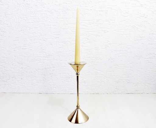 Chandelier scandinave en laiton 1970