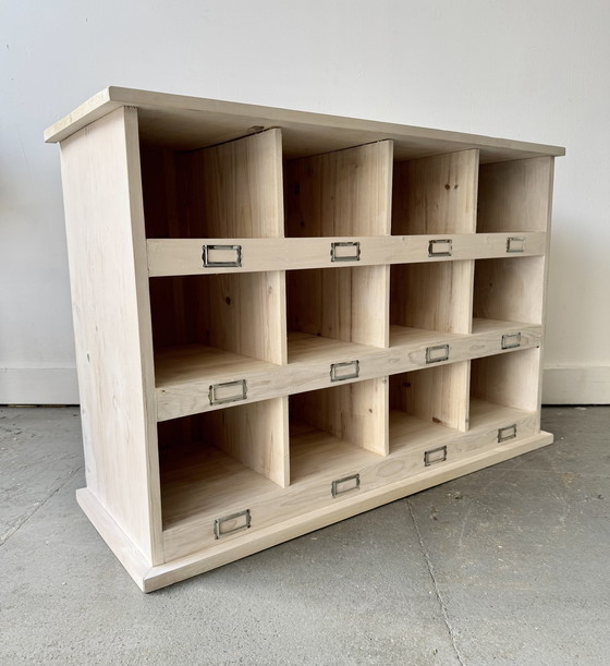 Image 1 of Wooden Shoe Storage Cubby Holes Unit